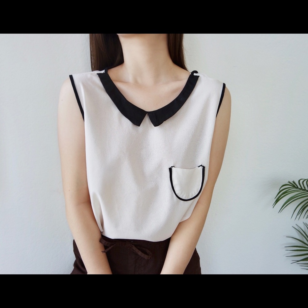 Vintage Silk Relaxed Sleeveless Blouse